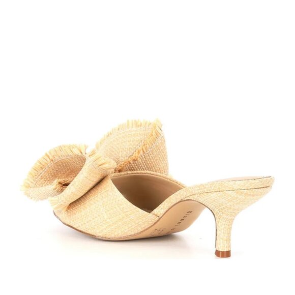 NEW Gianni Bini Wendell Raffia Bow Dress Sandals in Natural - Picture 3 of 4